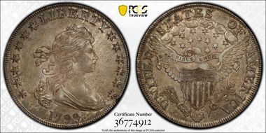 1799 $1 BB-165 AU58