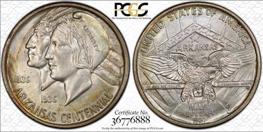 1937-D 50C Arkansas MS67+