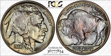 1938-D 5C Buffalo MS68