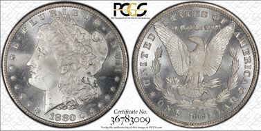 1880-CC $1 8/High 7 MS66