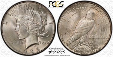 1935 $1 MS66+