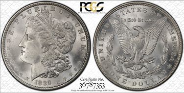 1889 $1 MS66+