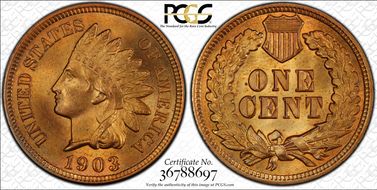 1903 1C MS66+ RD