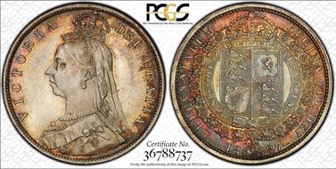 1887 1/2 Cr S-3924 Jubilee Head MS66