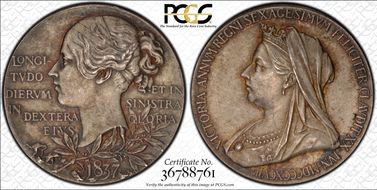 1897 Medal Eimer-1817b Matte Ag SP64