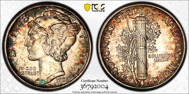 1928 10C MS65+ FB