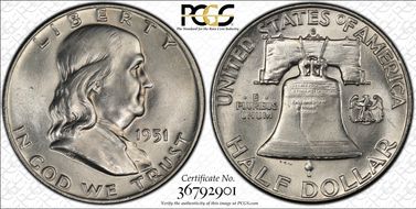 1951-D 50C MS63FBL