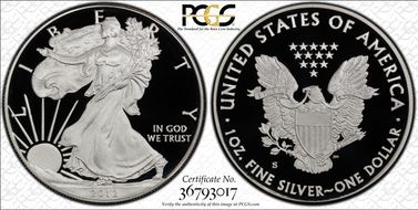 2012-S $1 Silver Eagle  75th Anniversary SF Mint Set PR69DCAM