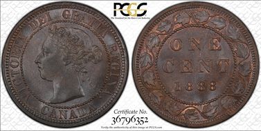 1888 1C MS64BN