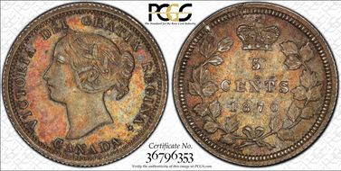 1870 5C Wide Border AU55