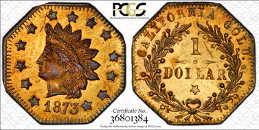 1873 G$1 BG-1123 MS62