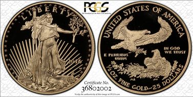 2016-W $25 Gold Eagle 30th Anniversary PR69DCAM