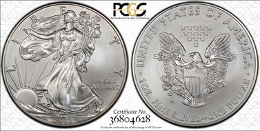 2012-W $1 Burnished Silver Eagle SP70