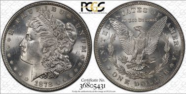 1878 7TF $1 VAM 100 MS65+