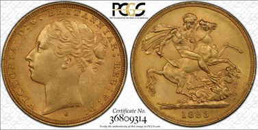 1883-S Sov S-3858E St. George MS63