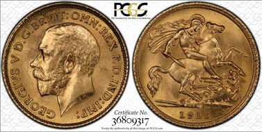 1915-S 1/2 Sov S-4009 MS63