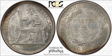 1887-A Piastre Lec-268 MS63