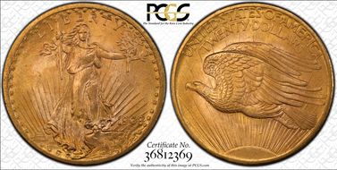 1908 $20 No Motto MS66