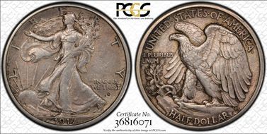 1917-S 50C Obverse AU55