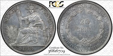 1884-A 20C Lec-22 AU58
