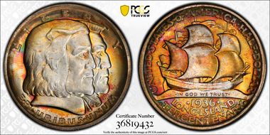 1936 50C Long Island MS67+