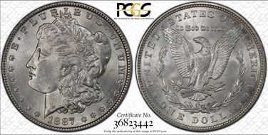 1887 $1 MS63