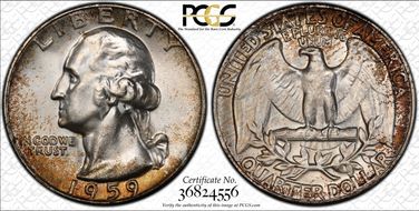 1959 25C Type B Reverse, FS-901 MS65