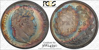 1833-B 5 Fr Gad-678 F-324 XF40