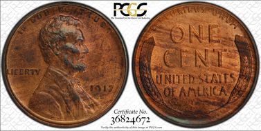 1917-S 1C MS63RB