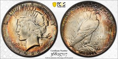 1926-S $1 VAM 3B Overpolished Die MS63+