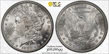 1882-O $1 VAM 7, O/O MS65