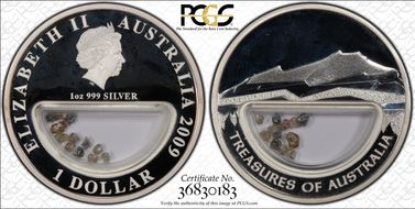 2009 $1 Diamonds Locket PR69DCAM