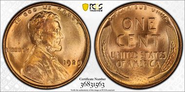 1929 1C MS65RD