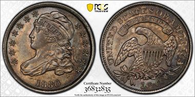 1830 10C Small 10C MS64