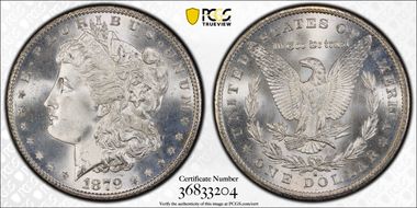 1879-S $1 MS67+
