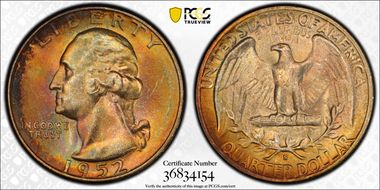 1952-S/S 25C RPM, FS-501 MS67+