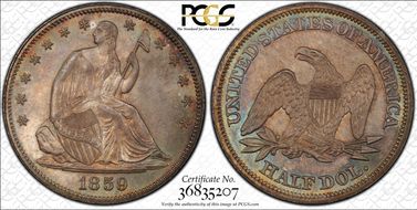 1859 50C MS66+