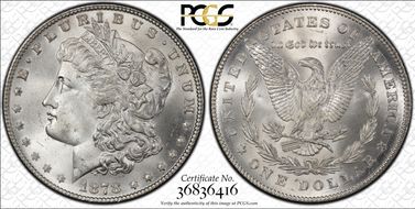 1878 7TF $1 Reverse of 1878 MS65