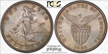 1903-S Peso KM-168  Ag MS64