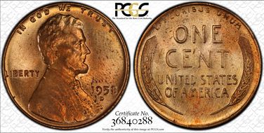 1958-D 1C MS64RB