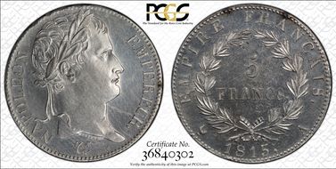 1815-A 5 Fr Gad-595 Cent jours N1