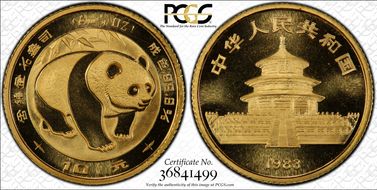 1983 10 Yn Panda Gold PAN-9A MS69