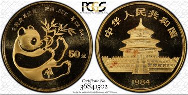 1984 50 Yn Panda Gold PAN-14A MS67