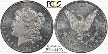 1882 $1 MS65PL