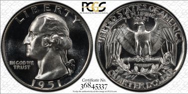 1951 25C PR67
