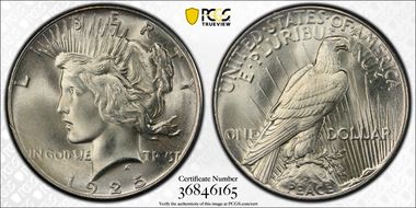 1925 $1 MS67+