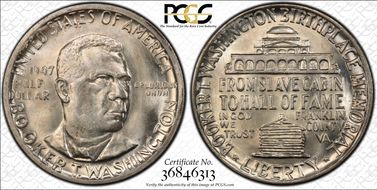 1947 50C Booker T. Washington MS67