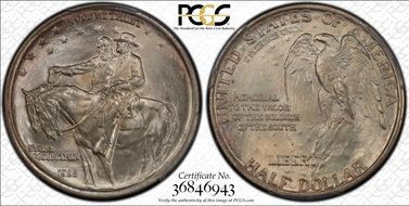 1925 50C Stone Mountain MS66+