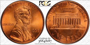 1995 1C Doubled Die Obverse MS69RD