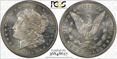1921 $1 Morgan MS64PL